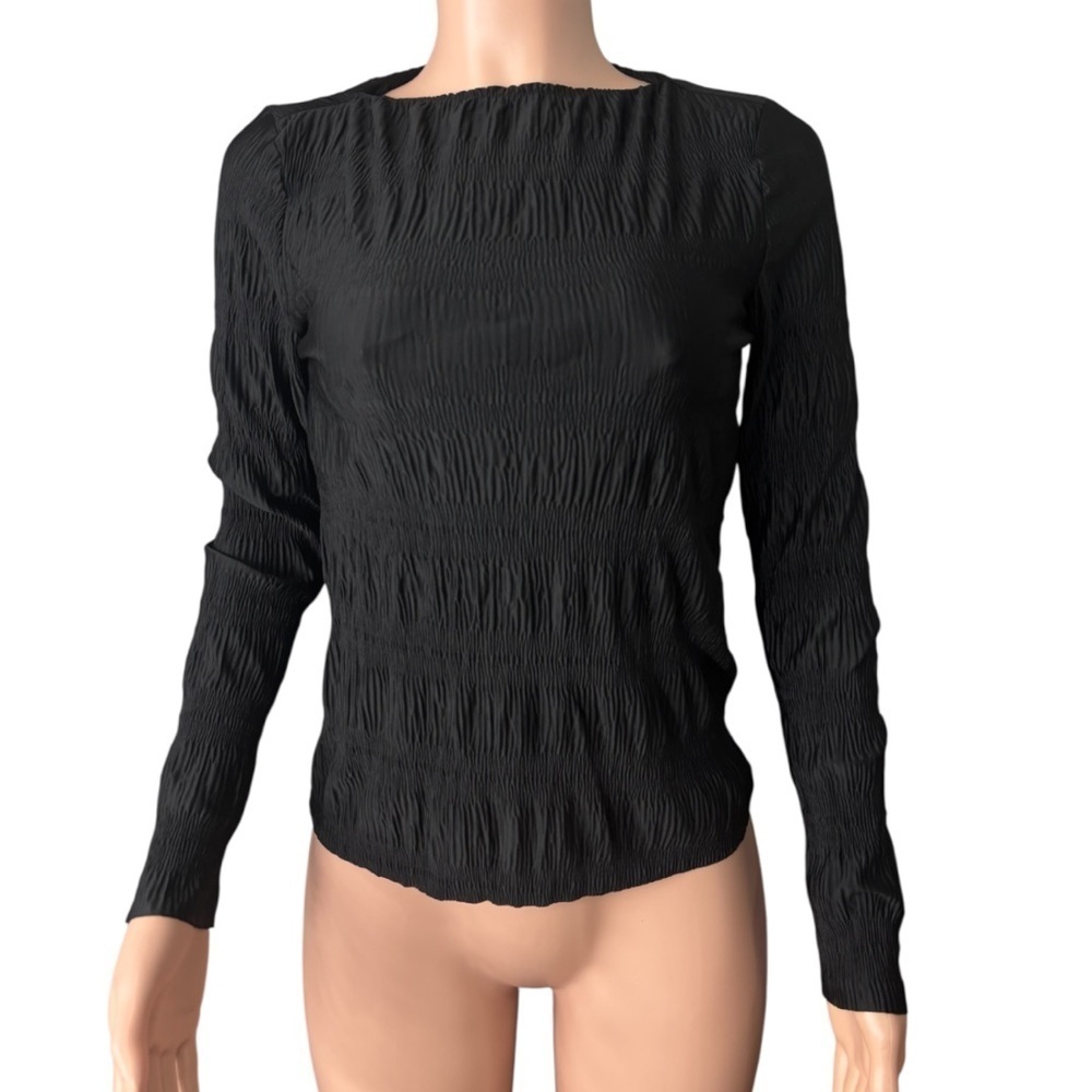 NWT VERO MODA Women’s Black Textured Long Sleeve Top